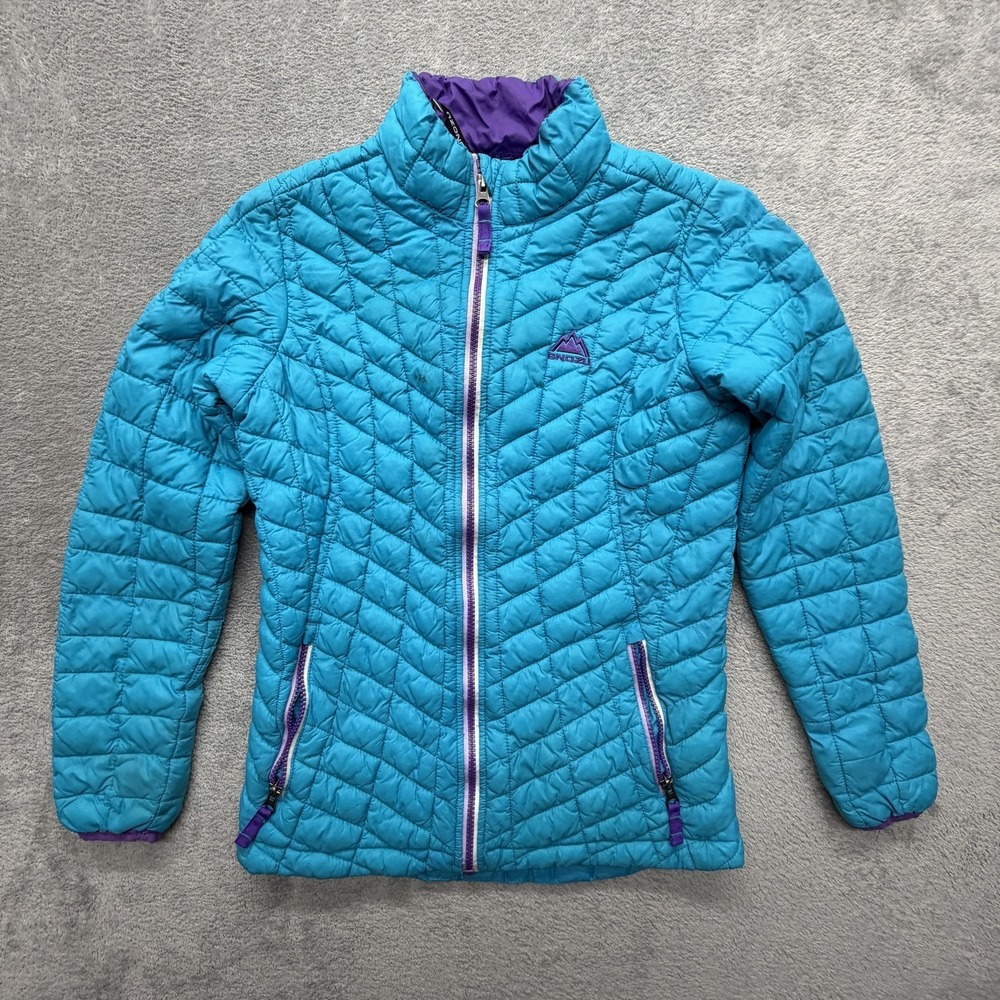 Snozu Jacket Girls‎ Large 14-16 Blue Quilted Puffer Full Zip Insulated Warm